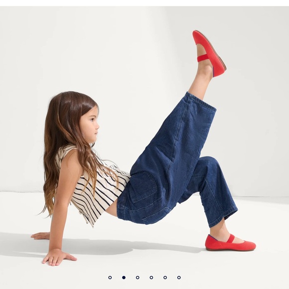 Rothy’s The Kids Mary Jane Glamour Red Size 1 - Picture 11 of 11